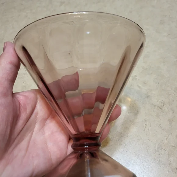 Faceted glass covered candy dish in striking plum color - Picture 10 of 11